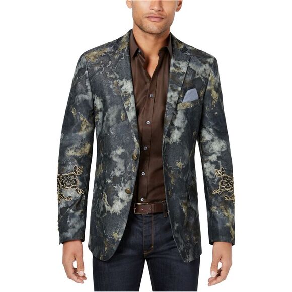Tallia Mens Watercolor Sport Coat, Green, NWT